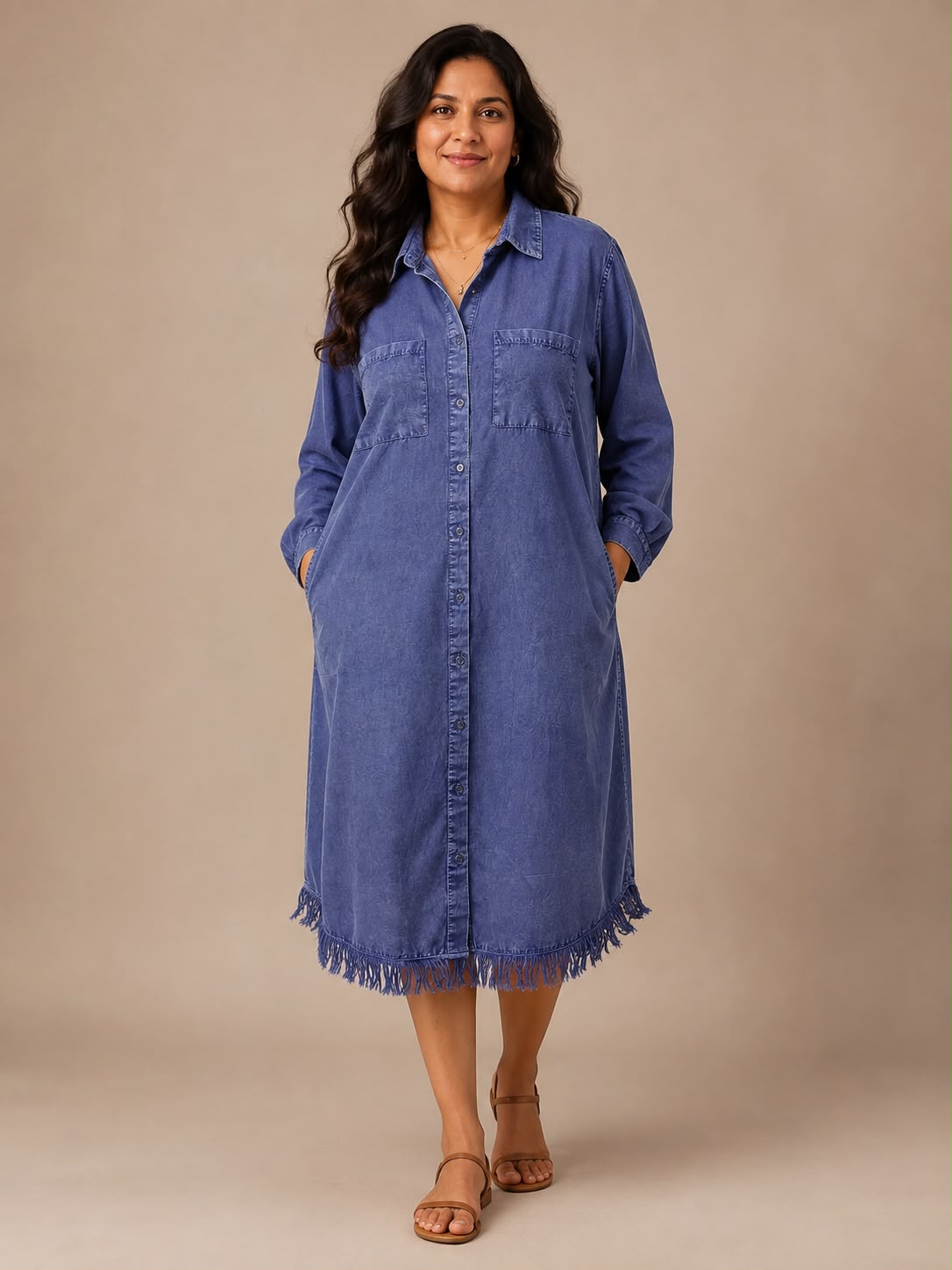 April Denim Shirt Dress