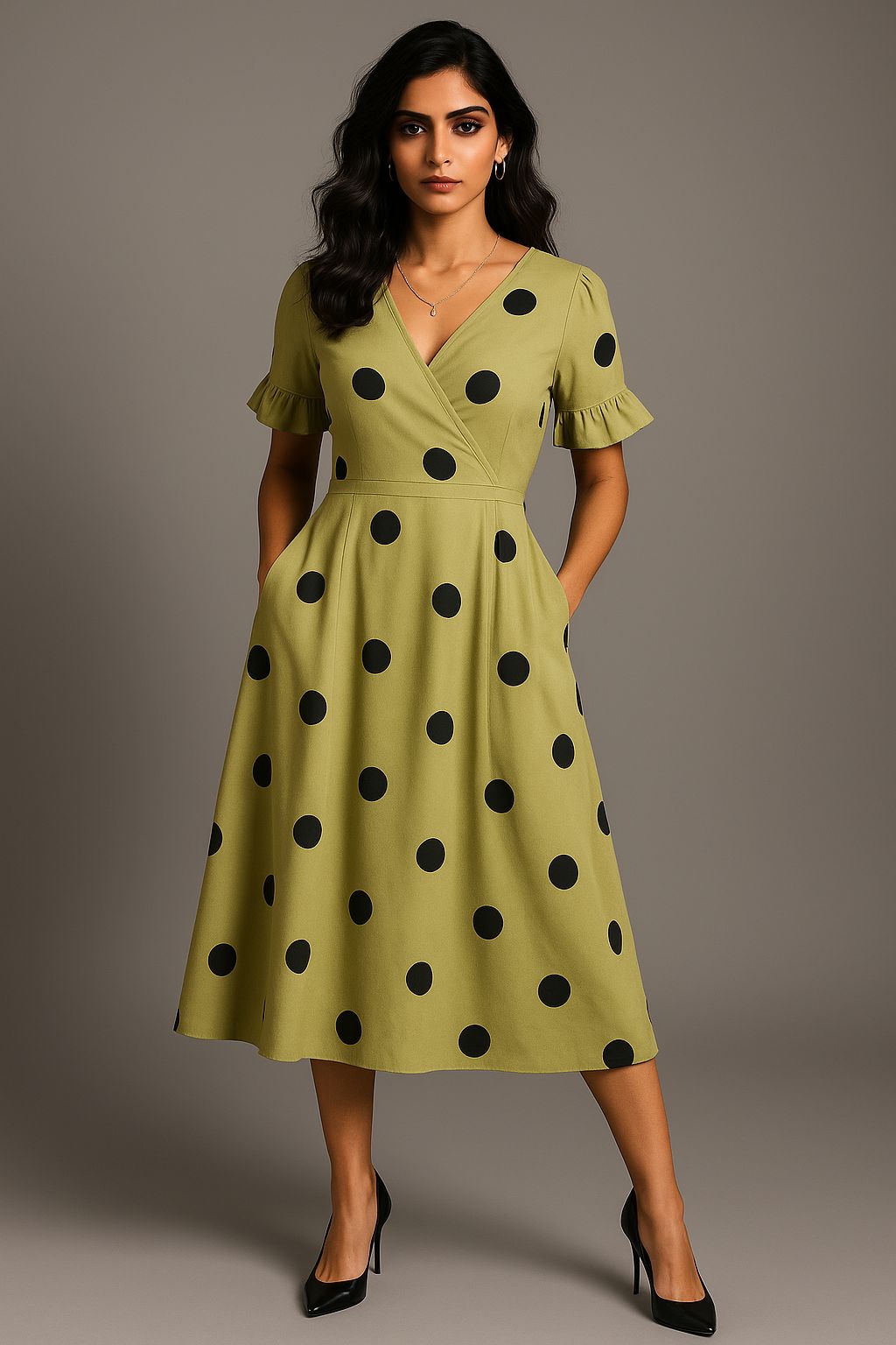 Green Polka Dress