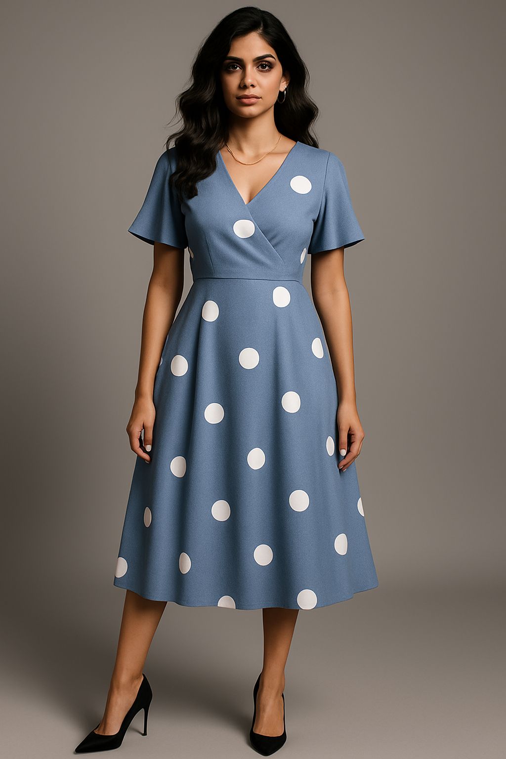 Blue Polka Dress