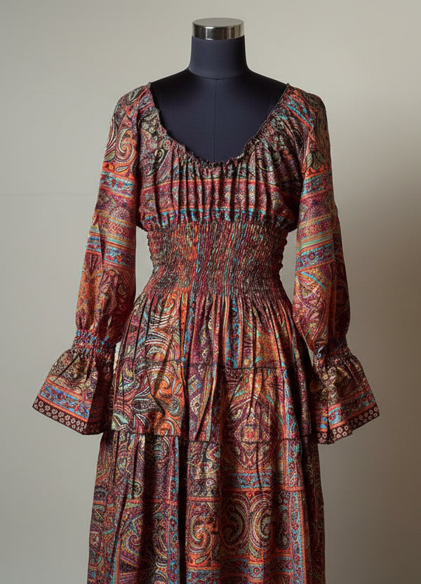 Brown Kasturi Tiered Dress