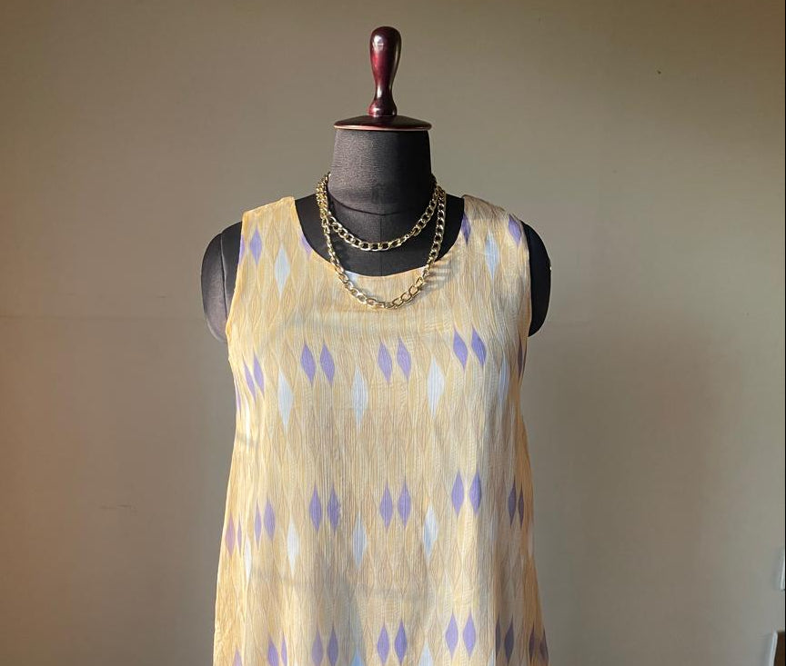 Pastel Yellow Chiffon Dress