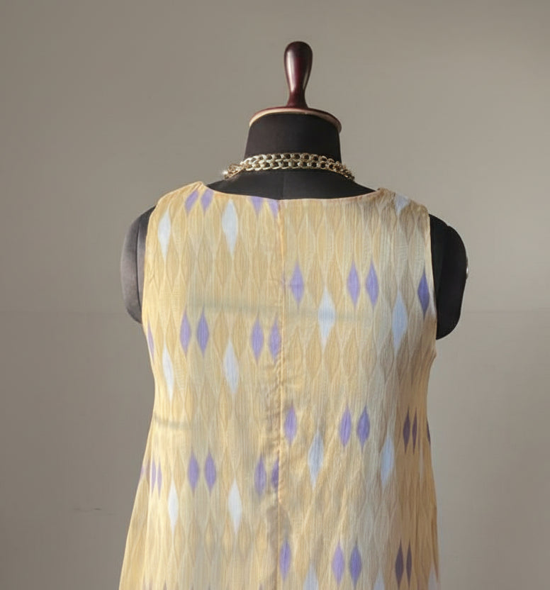 Pastel Yellow Chiffon Dress