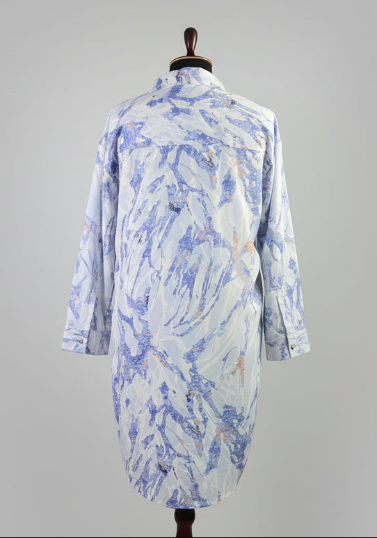 Blue Marble Shirt Dress