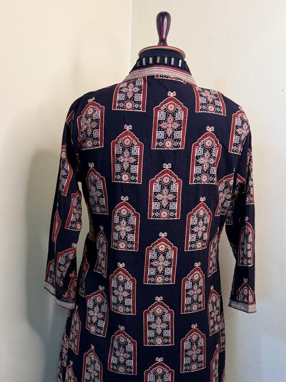 Black Ajrak Aalia Dress