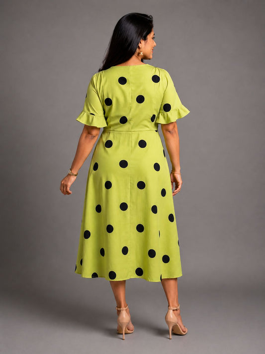 Green Polka Dress