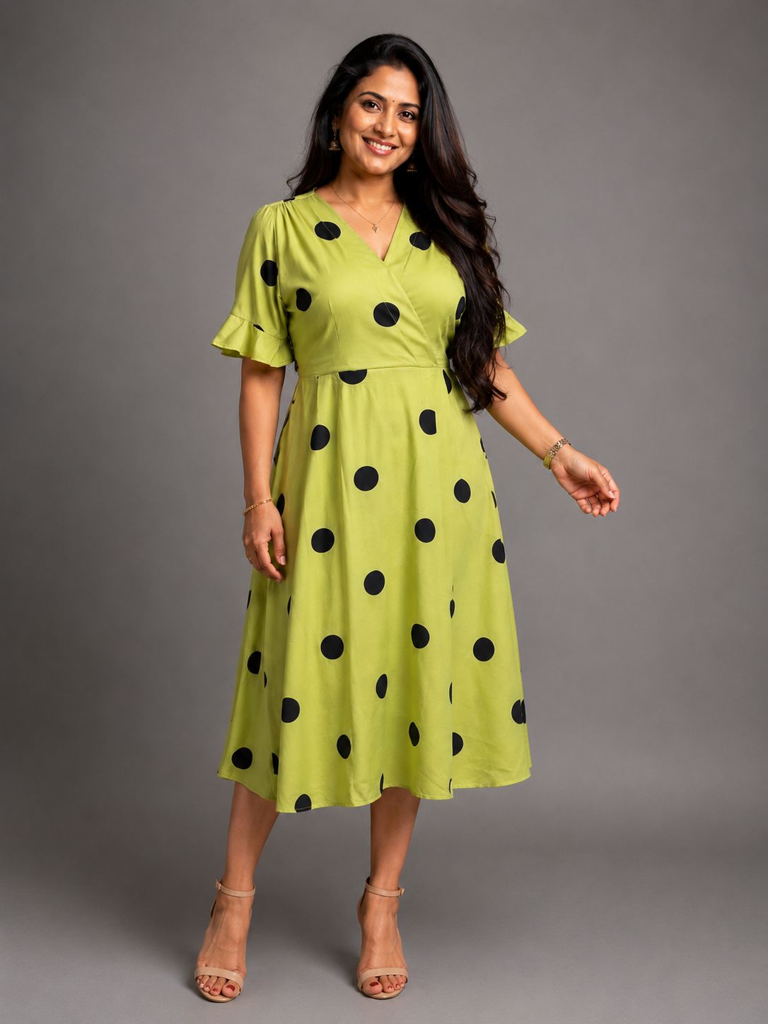 Green Polka Dress