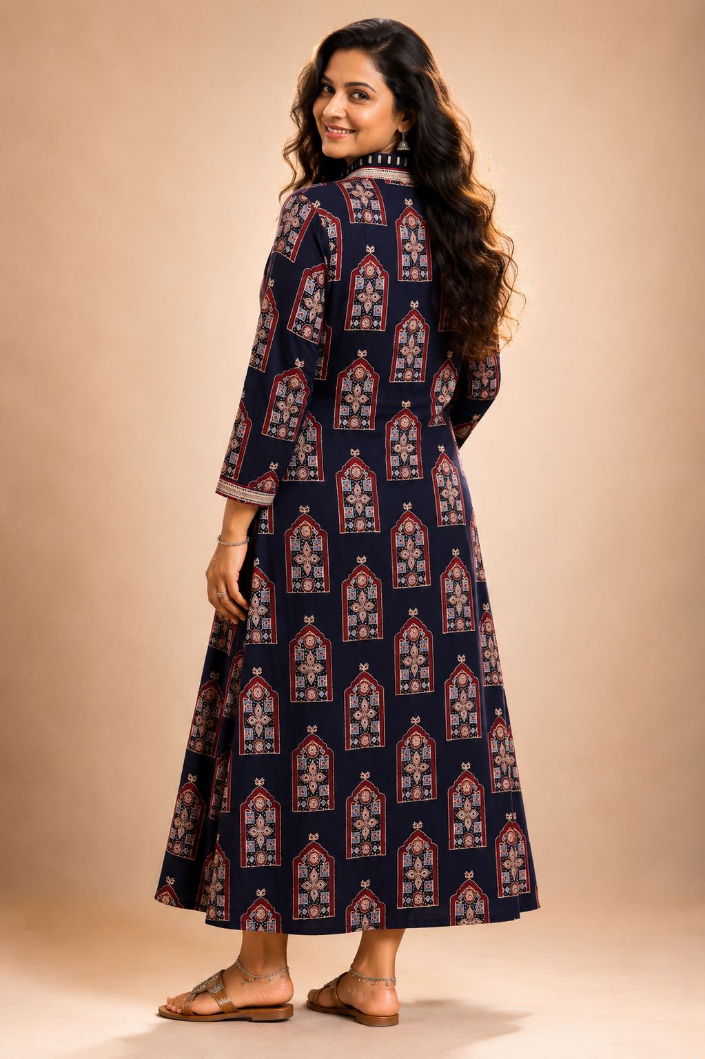 Black Ajrak Aalia Dress