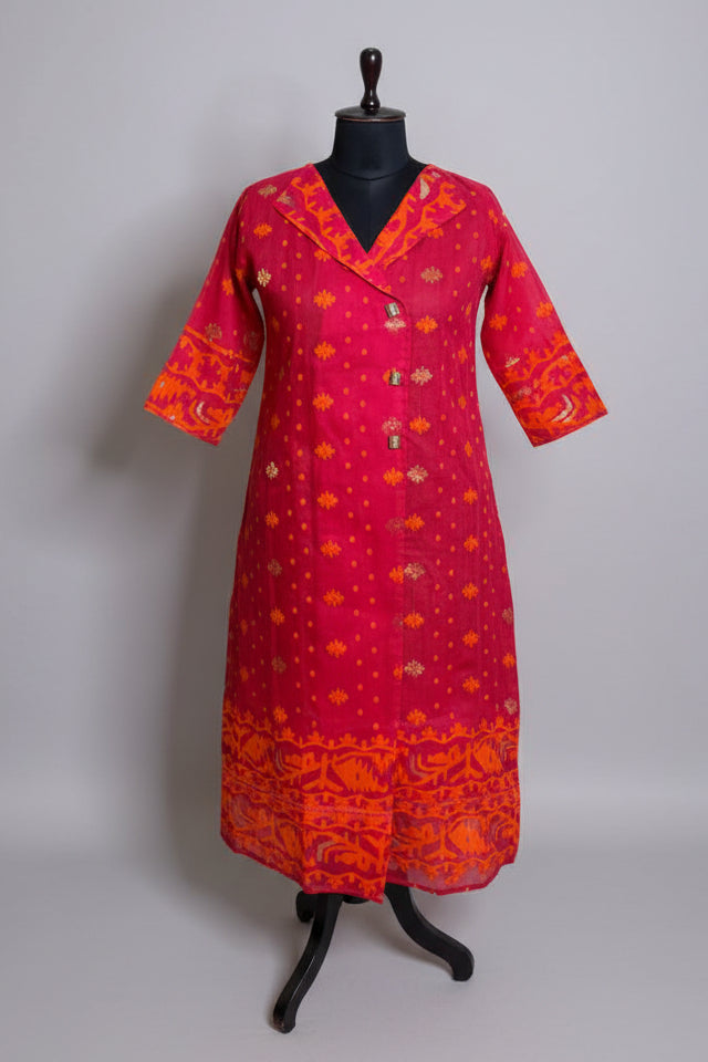 Jamdani Handloom Cotton Dress