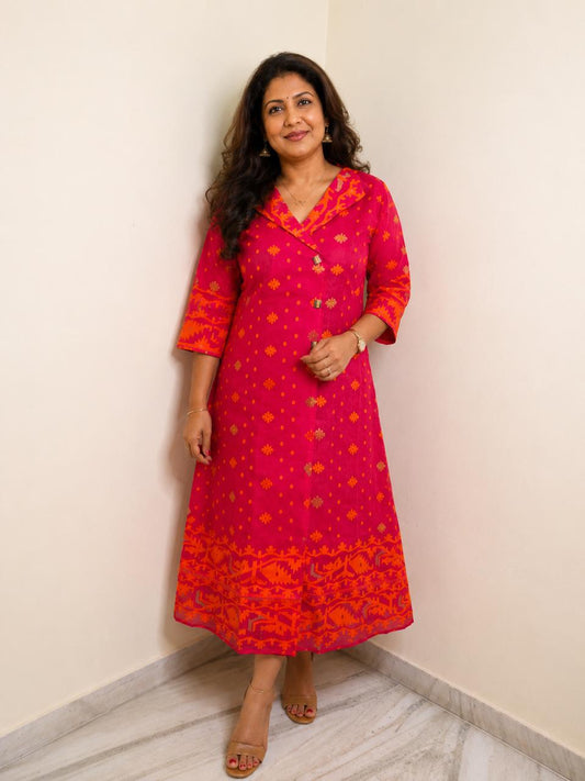 Jamdani Handloom Cotton Dress