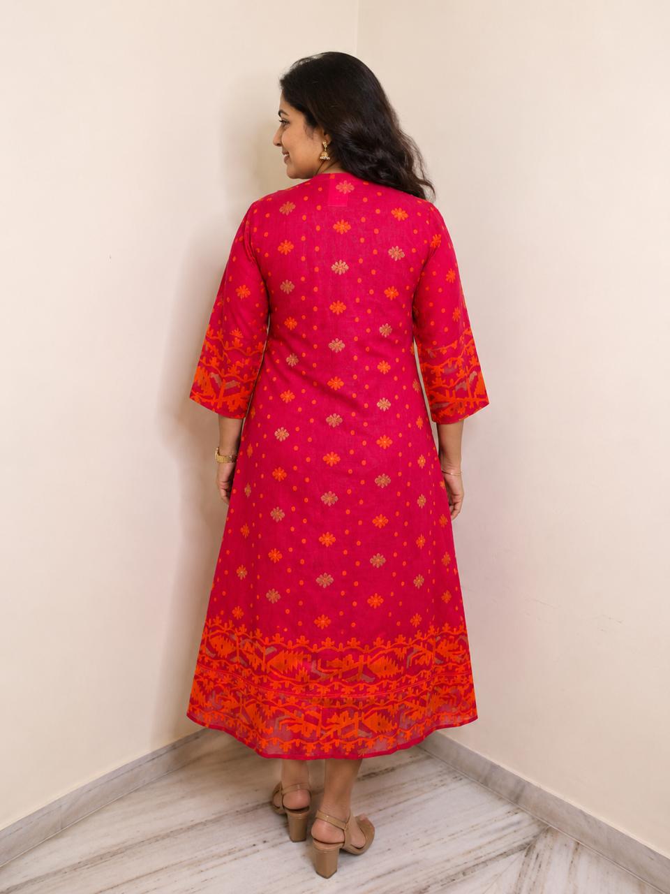 Jamdani Handloom Cotton Dress