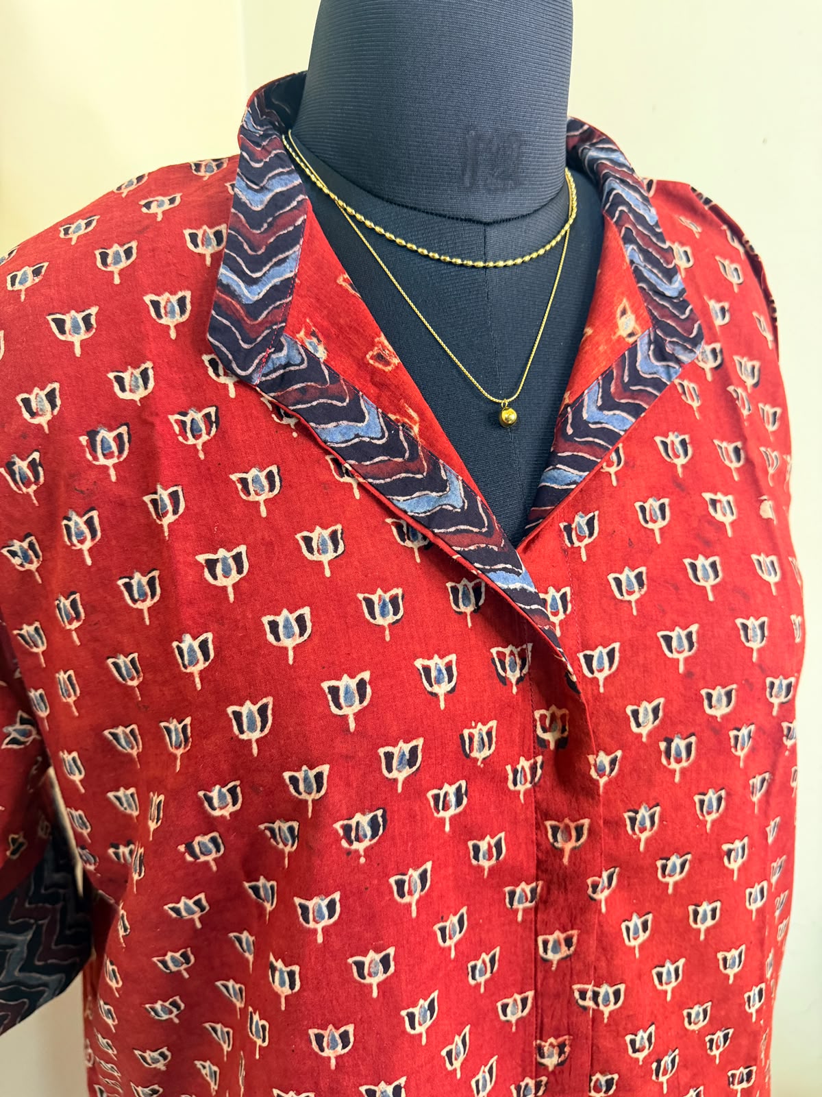 Maroon Heena Shirt Dress