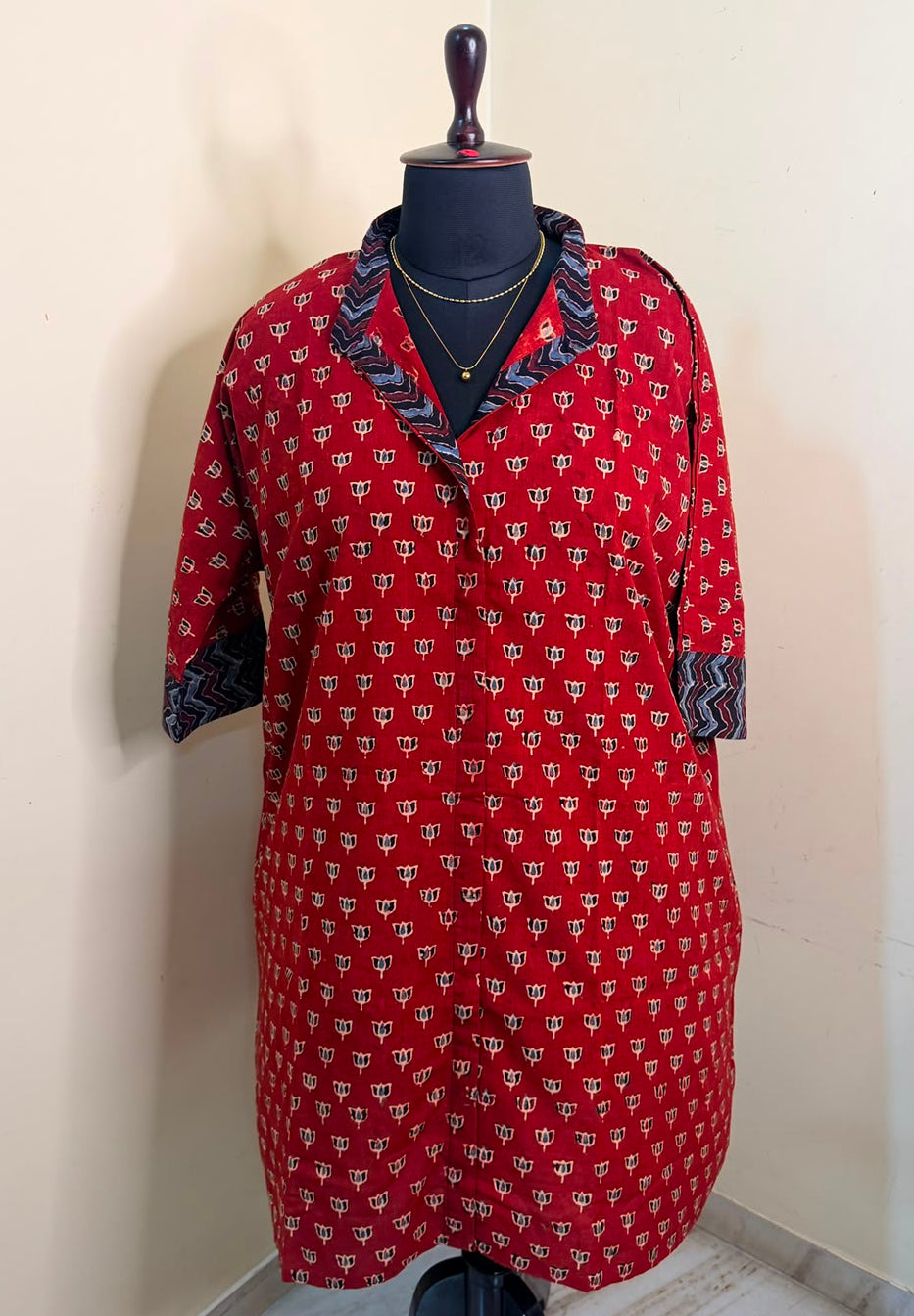 Maroon Heena Shirt Dress