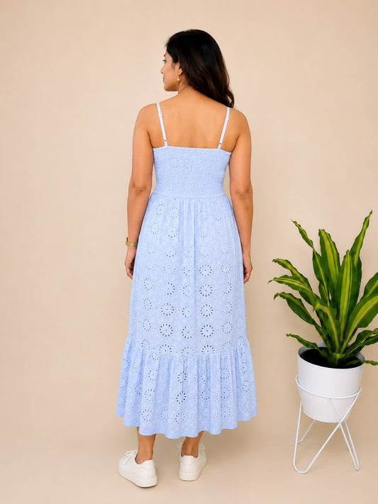 Baby Blue Tiered Dress