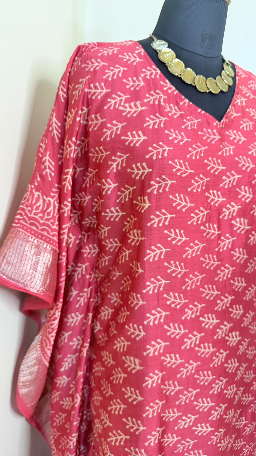 Kesar Chanderi Kaftan Dress