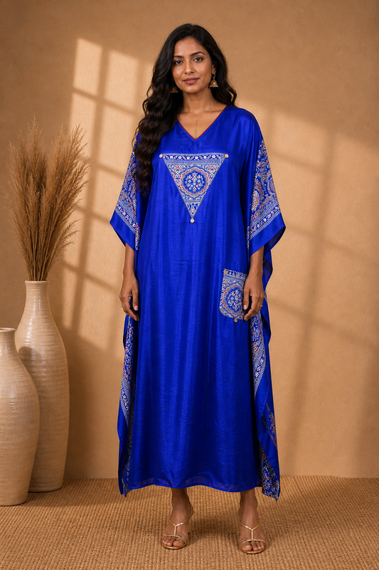 Blue Modal Kaftan Dress
